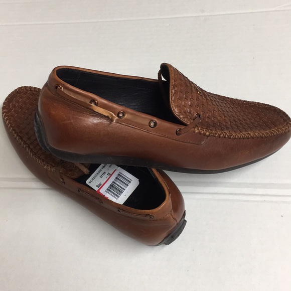 Zanzara-Brown Cezanne SlipOn Leather Boat Shoe 10M - Picture 1 of 7